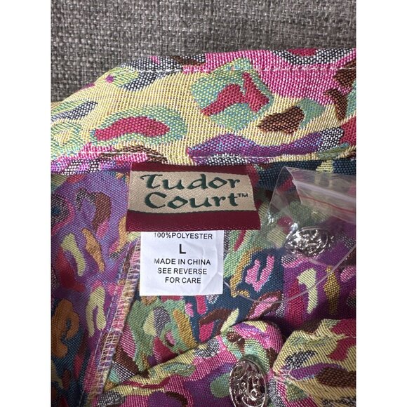 Tudor Court Womens Jacket L Decorative Buttons Vibrant Multicolor Spring Easter - Picture 4 of 9